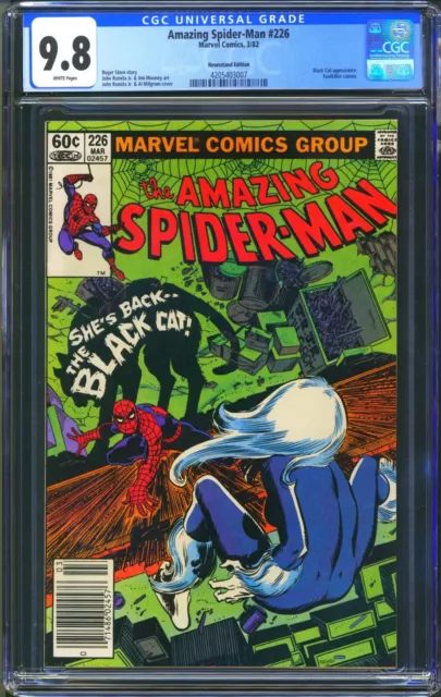 Amazing Spider-Man #226 - Cgc 9.8 Wp - Nm/Mt - Newsstand - Black Cat
