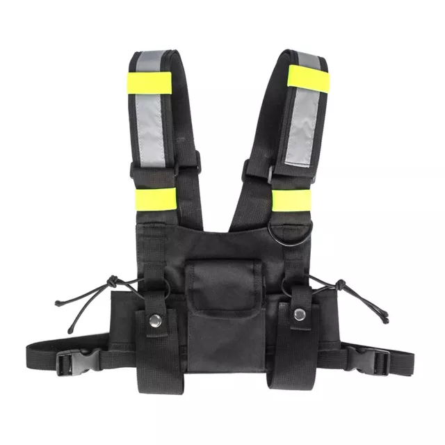 Radio Chest Harness Chest Front Pack Pouch Holster for 2 Way Radio Walkie Talkie