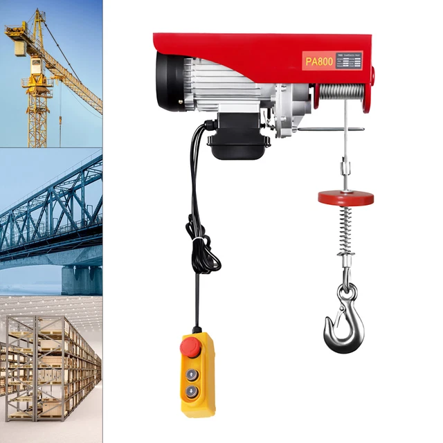 Argano elettrico verricello motore corsa rivestimento sollevamento corda verricello gru 800 kg/1000 kg 1300 W/1600 W