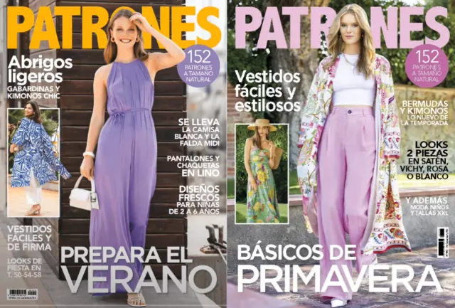 PATRONES N 456 and N 443 Revista Magazine Lot of 2 Magazines