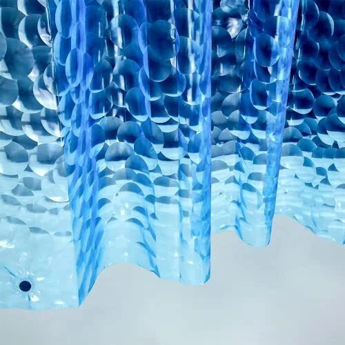 EVA 3D Blue Pearl Water Cube Plastic Shower Curtain Liner - Premi...