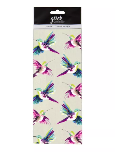 Papel de tela colibrí - 4 hojas - calidad Glick NUEVO