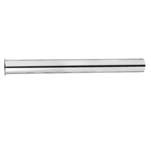Canotto diritto in ottone cromato con cartella lunghezza 250 mm diametro Ø 32 mm
