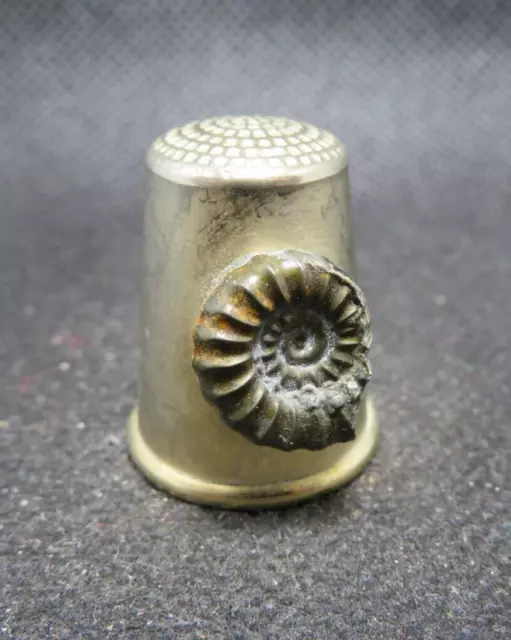 Felix Morel Thimble Brass Ammonite Fossil
