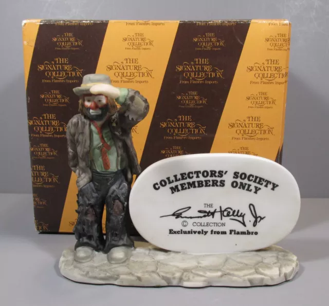 Flambro Emmett Kelly Jr. Collectors' Society Members Only Sign / Figurine