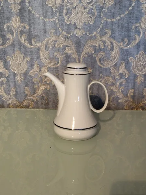 Eschenbach Bavaria Germany Mid Century Tea Coffee Pot White Silver