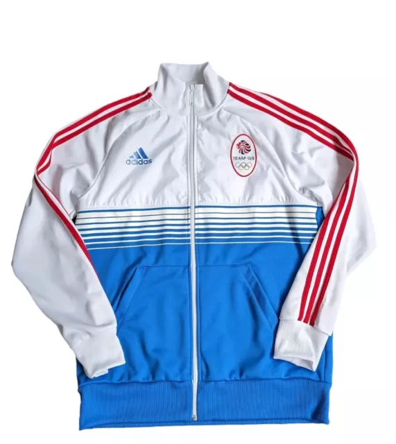 Adidas Team GB Olympics Red White Blue Track Jacket 2011 Large