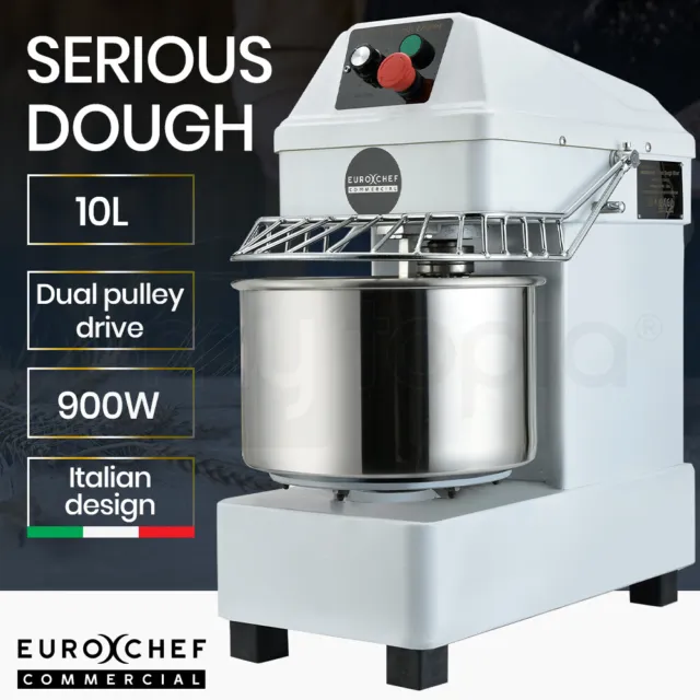 【EXTRA10%OFF】EUROCHEF 10L Spiral Dough Mixer Commercial Machine Bakery