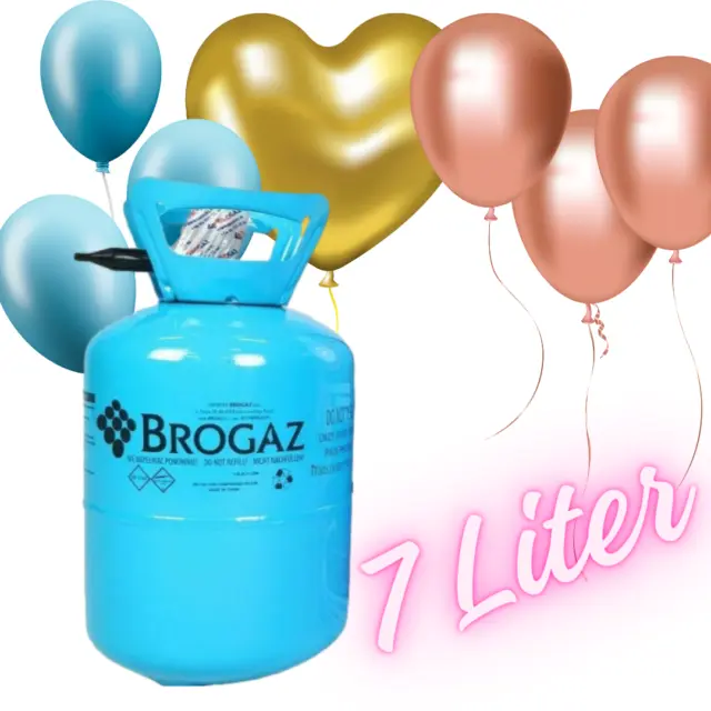 Helium Gas Ballongas für ca 30  Luftballons Heliumflasche Folienballons 7l PARTY