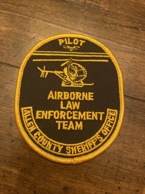 Obsolete Allen County OH Ohio Sheriff Airborne Team Police PATCH Rare Pilot 80s