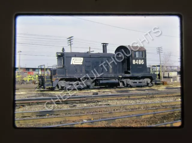 Original '73 Kodachrome Slide PC Penn Central 8486 SW1 Detroit, MI       36Z16