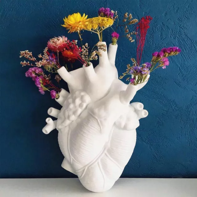 Anatomical Heart Shaped Flower Vase Planter for Home/Hotel/Office Decoration