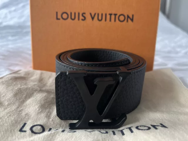 Louis Vuitton Initials Shape Belt Monogram 40MM Red in Taurillon