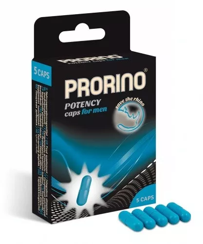 Prorino Potency Caps men Kapseln für Männer Erotik Pillen Sex Ausdauer 5 Stück