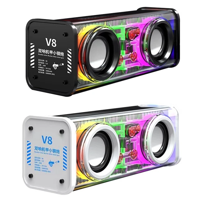 TRANSPARENT BLUETOOTH 5.0 Speakers Light Effect Wireless Speakers £19. ...