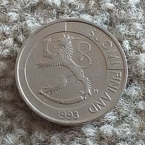 1 Markkaa 1993 100k Mint Finland KM#76a Coin  By coin_lovers 2