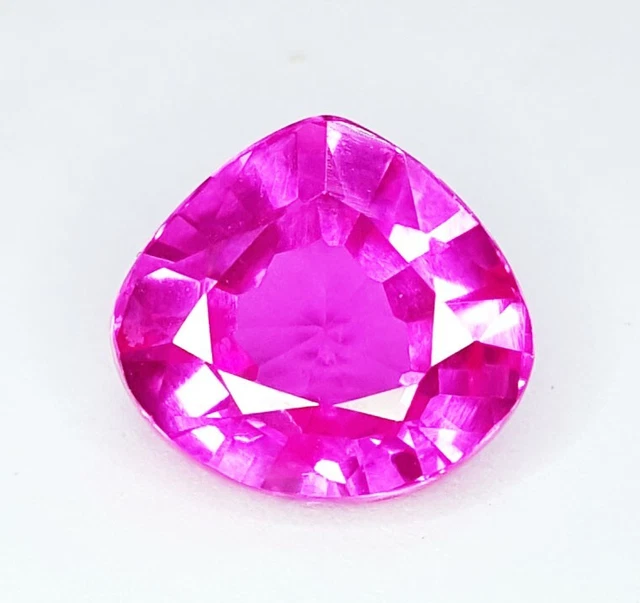 ROSA NATURALE ZAFFIRO 10.82 KT Sfuso Gemma Certificato Taglio a Pera ...