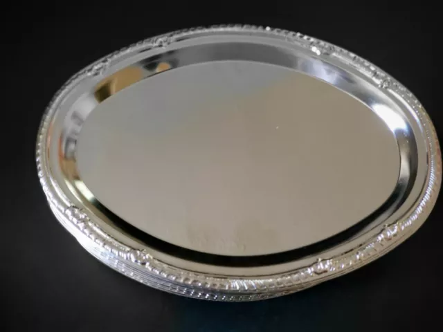 Decorative Oval Serving Tray Platter Nickel Plated Steel Morrocam 25 Pieces DT