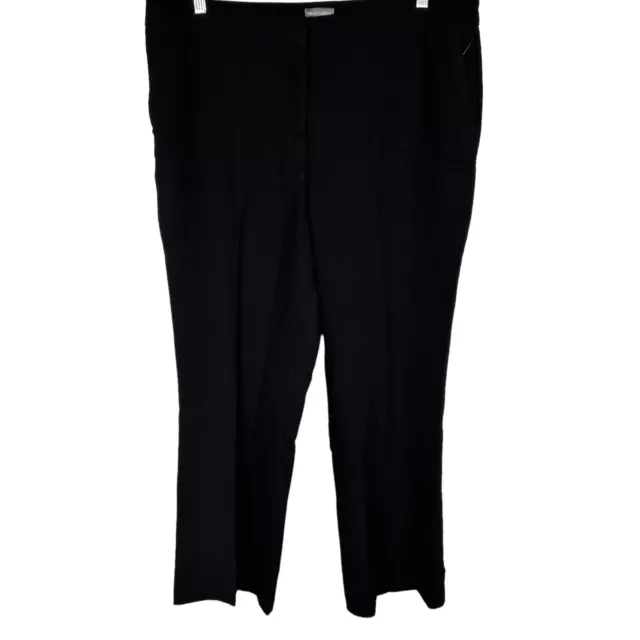 Vince Camuto Women's Parisian Crepe Straight-Leg Pants Solid Rich Black Size 16