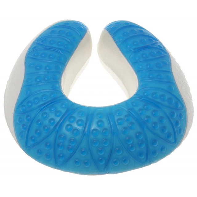 Contour Memory Foam Travel Neck Pillow with Cooling Gel 2