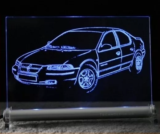 Chrysler Stratus  als  AutoGravur auf LED-Leuchtschild