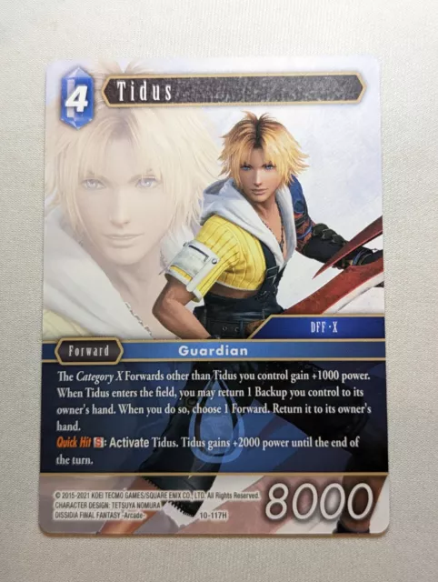 Tidus - 10-117H Final Fantasy Opus X Ancient Champions 2019 Hero TCG Card