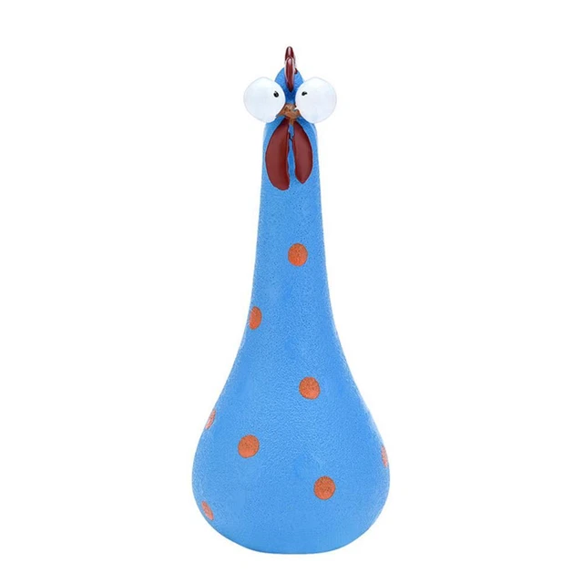 Silly Chicken Statues Long Neck Chicken Statues Decor Ornament Outdoor Party1X 3