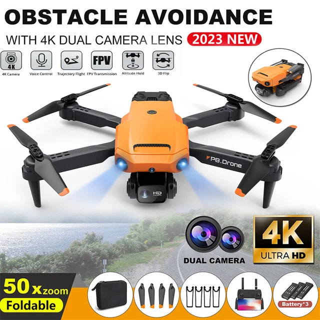NEW 5G 4K RC Drone With HD Dual Camera FPV  WIFI Foldable RC Quadcopter 3Battery
