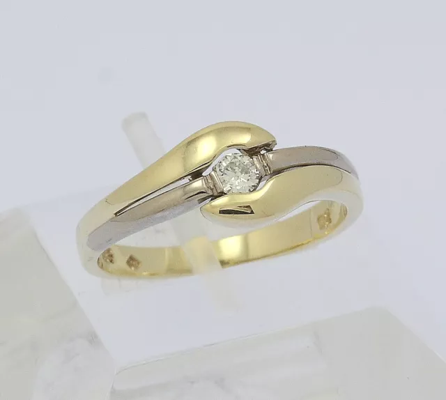 Ring 14kt 585 er Gelb Gold mit Solitär Brillant Brillantring Diamant Brillanten