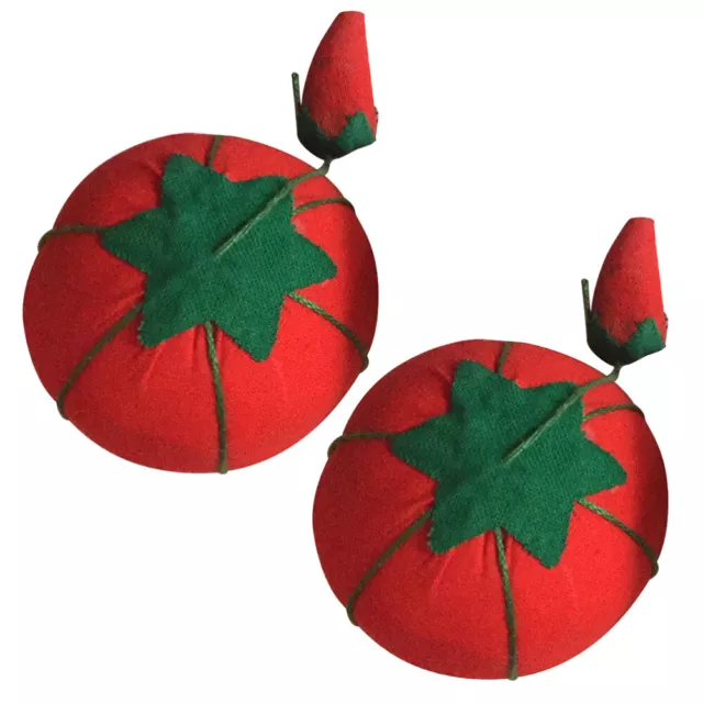 2 Pcs Pumpkin Pin Cushion Needlework Pin Cushion Cotton Pin Cushion