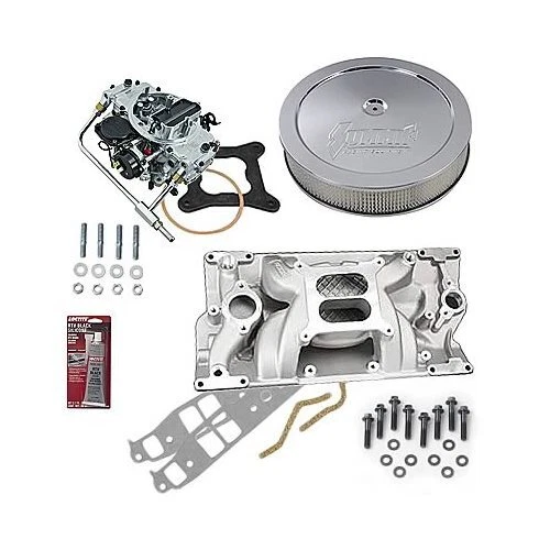 SBC 350 Vortec Stage 3 Intake Manifold, 750 cfm V/S Carb, & Air Cleaner Combo