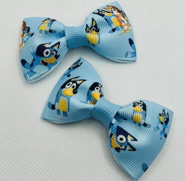 Handmade Bluey Hair Clips, Set Of Two