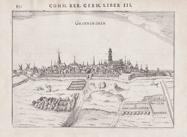 Groningen Friesland Nederland Niederlande Netherlands Kupferstich Bertius 1616