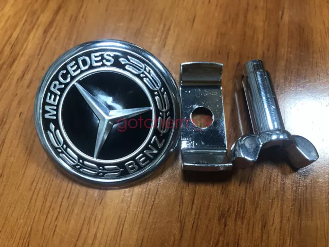 New Mercedes Benz Bonnet Badge Hood Emblem Sticker C S E Class 44mm W204 W211