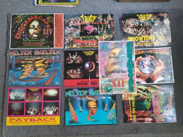 X9 Rave Flyer Bundle, 1990s,  Rave Flyers, Job Lot, Bid Quick :-p Dreamscape Etc