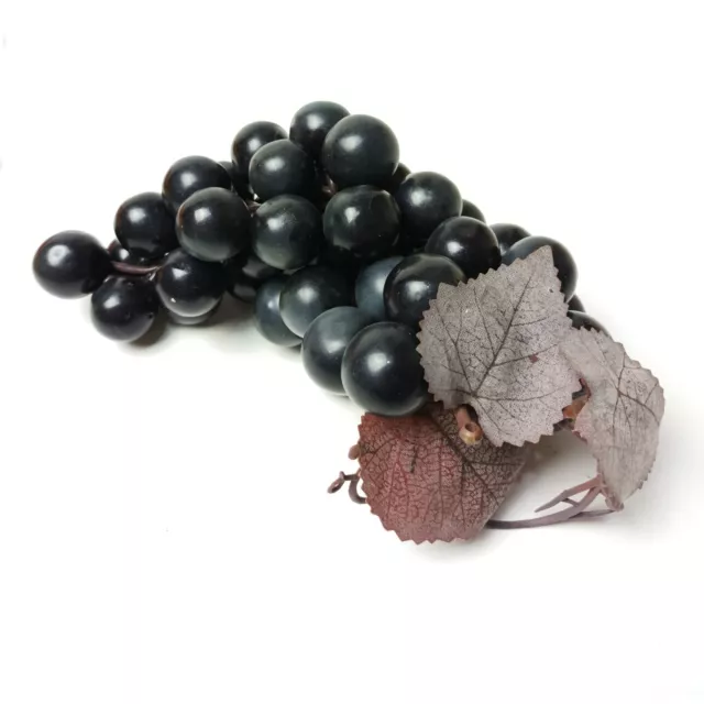 Artificial Bunch of Black Grapes - Faux Fruit Bowl Retail Shop Props