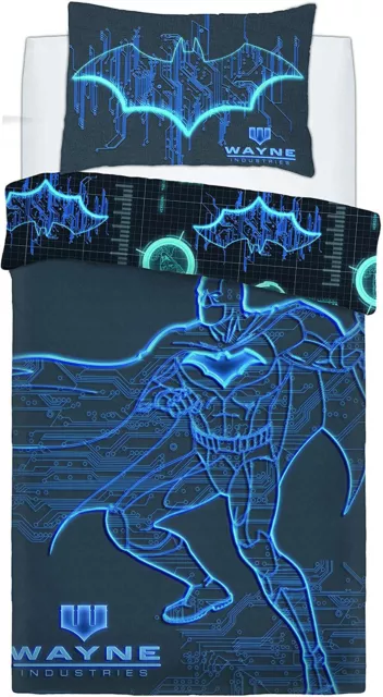 Single DC Batman Duvet Cover Reversible Bedding Set Blue