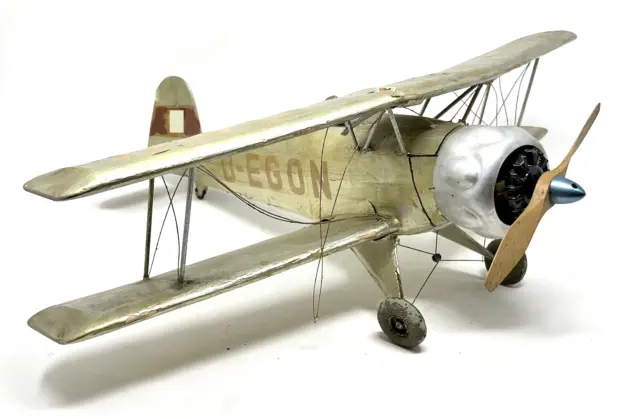 Doppeldecker Model von 1930, Einzelstück, Spannweite 55cm Flugzeug