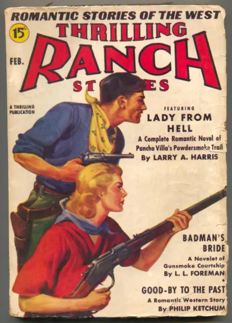 PULP:  Thrilling Ranch Stories Pulp February 1939- Pancho Villa