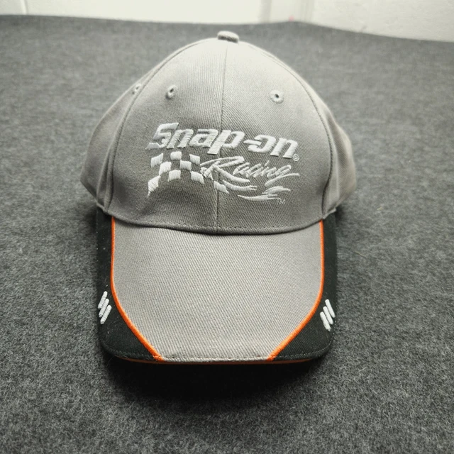 Snap On Hat Cap Strap Back Gray Black Tools Racinig Adjustable Work Wear Mens