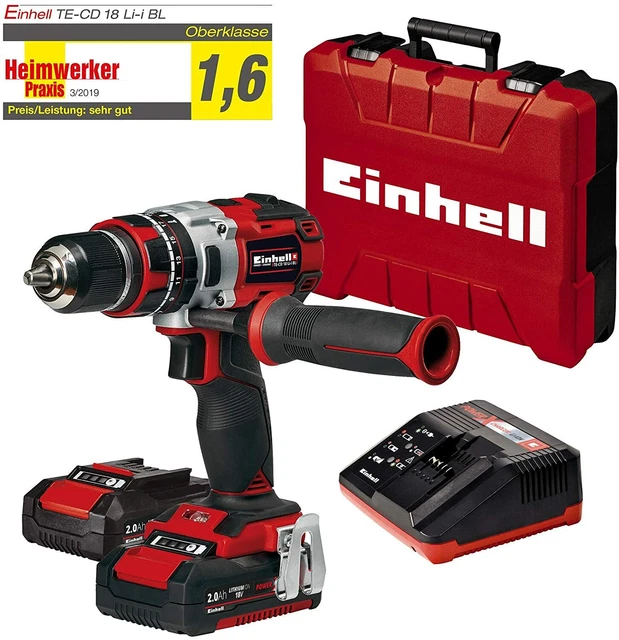 Perceuse visseuse à percussion sans fil TE-CD 18/50 Li-i BL (2+4Ah) EINHELL