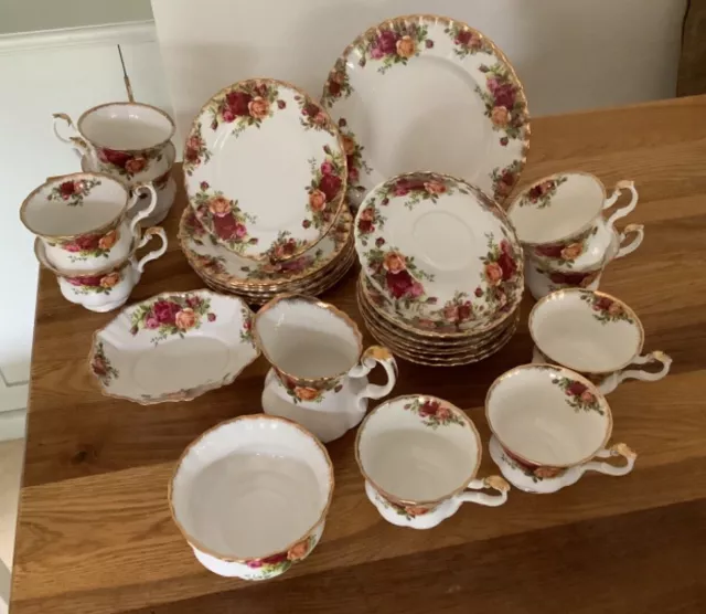 Royal Albert Old Country Roses China ~Tea Cups, Saucers, Plates, Jug, Sugar Bowl
