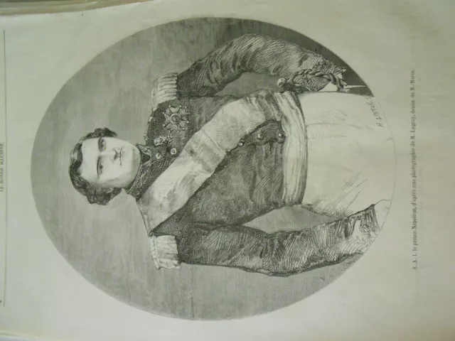 Gravure 1859 - Portrait du Prince Napoléon
