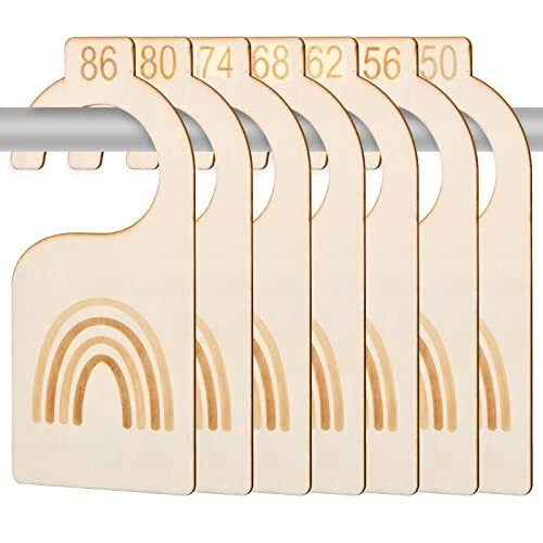 Cozlly Baby Größentrenner aus Holz, 7Pcs Baby Größenreiter Grössentrenner, Ba...