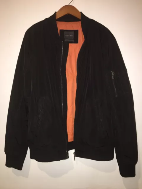 ZARA MAN XL black bomber jacket