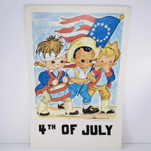 Vintage 1969 Classroom Poster Atrelle Dill Roberta Ross 4th Of July