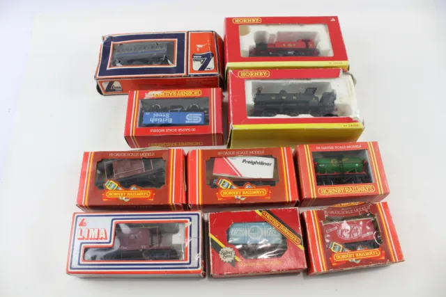 10 x Boxed Hornby / Lima OO Gauge Model Railways, Inc Locos & Rolling Stock