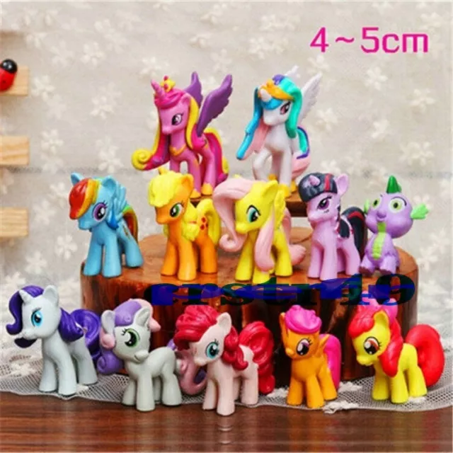 12Pcs My Little Pony Mini Dolls PVC Action Figure Cake Topper Kids Girl Toys UK