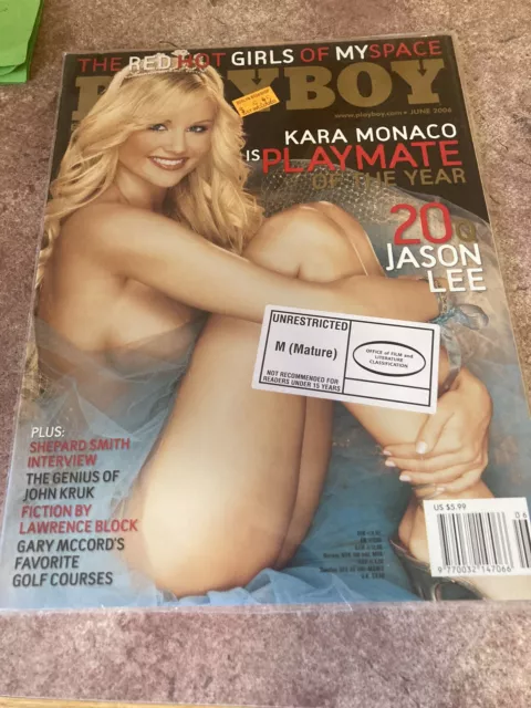 US Playboy Magazine  June   2006 Kara Monaco   Near Mint Sealed Ltd Stock