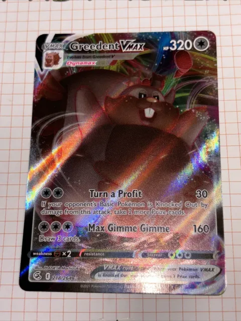 Greedent Vmax (218/264) Fusion Strike / Pokémon TCG / Englisch / Nearmint